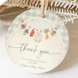 Lokal gezüchtete Baby Bauern Market Baby Shower Geschenkanhänger