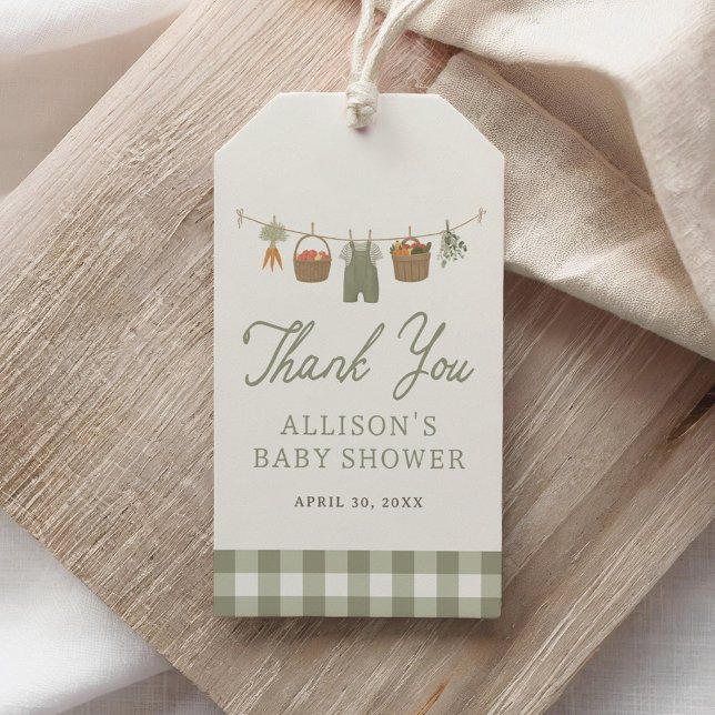 Lokal gezüchtete Baby Bauern Market Baby Shower Geschenkanhänger (Von Creator hochgeladen)