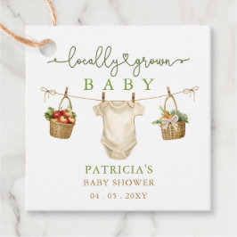 Lokal gezüchtete Baby Bauern Market Baby Shower Geschenkanhänger