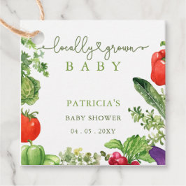 Lokal gezüchtete Baby Bauern Market Baby Shower Geschenkanhänger