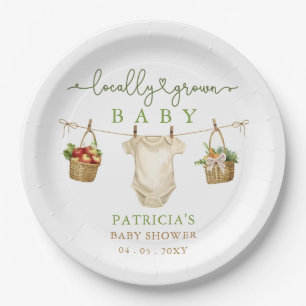 Lokal gezüchtete Baby Bauern Market Baby Shower Pappteller