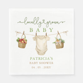 Lokal gezüchtete Baby Bauern Market Baby Shower Serviette
