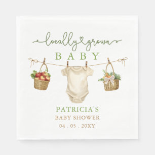 Lokal gezüchtete Baby Bauern Market Baby Shower Serviette