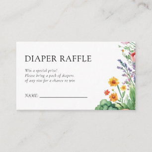 Lokal gezüchtete Bauern Babydusche-Windeln-Raffle Begleitkarte