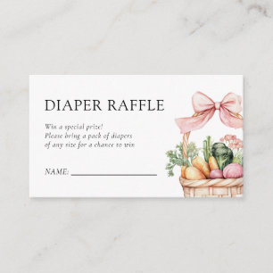 Lokal gezüchtete Bauern Babydusche-Windeln-Raffle Begleitkarte