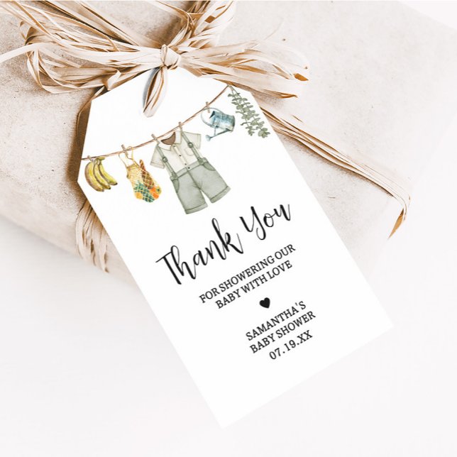 Lokal gezüchtete Bauern Kinderdusche-Liebesmarken Geschenkanhänger (Farmers Locally Grown Baby Shower Favor Tags)