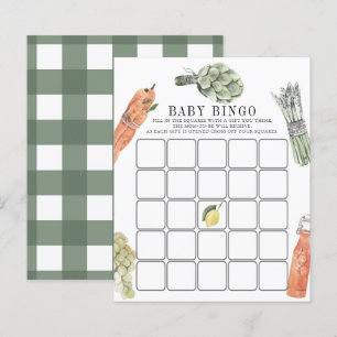 Lokal gezüchtete Bauern Market Baby Shower Bingo