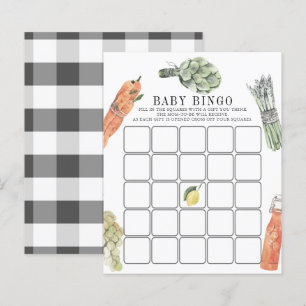 Lokal gezüchtete Bauern Market Baby Shower Bingo