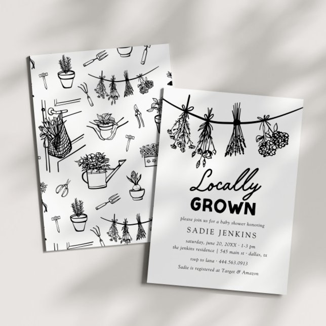 Lokal gezüchtete Bauern Market Baby Shower Einladung (Von Creator hochgeladen)