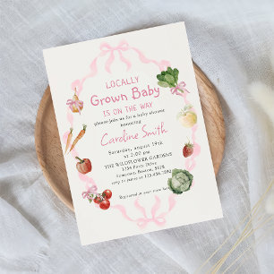 Lokal gezüchtete Bauern Market Baby Shower Einladung