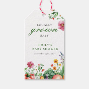 Lokal gezüchtete Bauern Market Baby Shower Geschenkanhänger