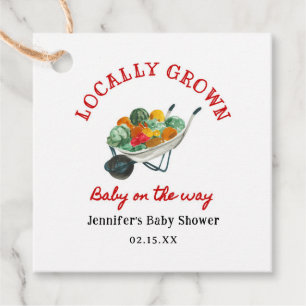 Lokal gezüchtete Bauern Market Baby Shower Geschenkanhänger