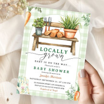 Lokal gezüchtete Bauern Market Baby Shower Gingham