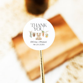 Lokal gezüchtete Bauern Market Baby Shower Runder Aufkleber