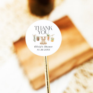 Lokal gezüchtete Bauern Market Baby Shower Runder Aufkleber