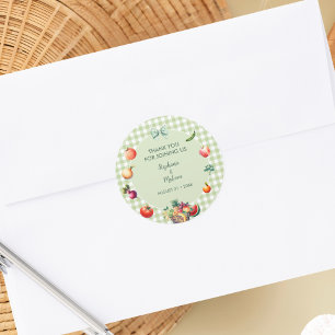 Lokal gezüchtete Bauern Market Baby Shower Runder Aufkleber