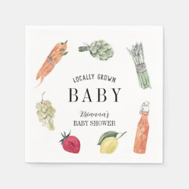 Lokal gezüchtete Bauern Market Baby Shower Serviette