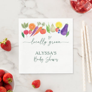 Lokal gezüchtete Bauern Market Baby Shower Serviette