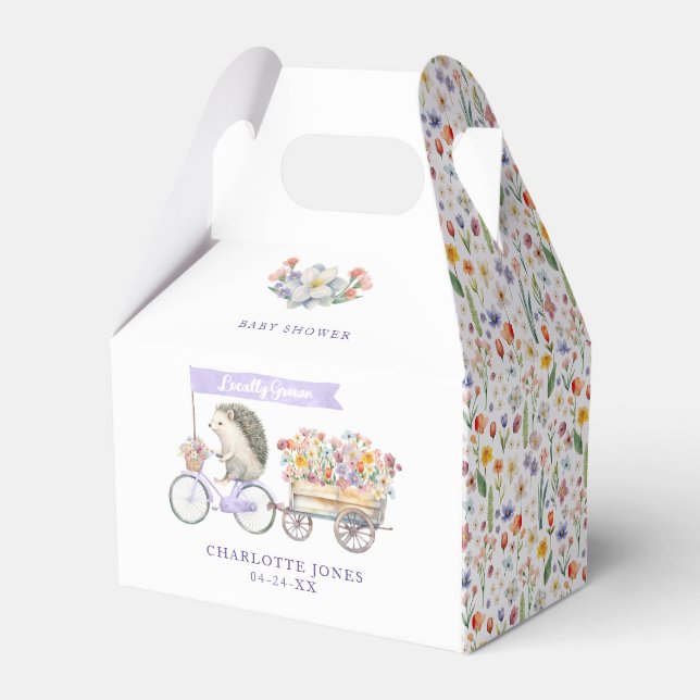 Lokal gezüchtete Niedliche Igel Frühjahrsdusche Geschenkschachtel (Vorderseite)