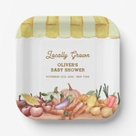 Lokal gezüchtete Veggie Obstdusche Pappteller