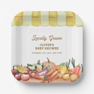 Lokal gezüchtete Veggie Obstdusche Pappteller
