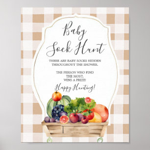 Lokal gezüchtete Veggies Bauer Baby Sock Hunt Poster
