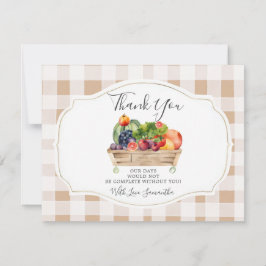 Lokal gezüchtete Veggies Bauer Market Babydusche Dankeskarte