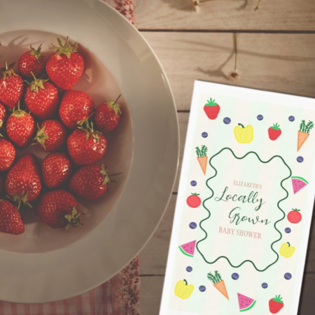 Lokal gezüchteter Bauernmarkt Babydusche Napkins Serviette (Von Creator hochgeladen)