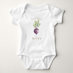 Lokal gezüchtetes Rübenwasser   Veggie   VEGAN Baby Strampler