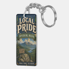 Lokal Stolz Fryeburg Maine Rechteck Acryl Schlüsselanhänger