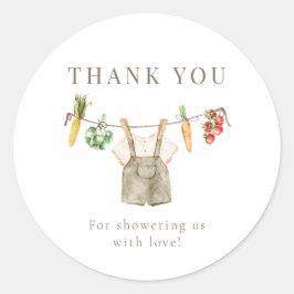 Lokal wachsende Bauer Marktbücher für Babydusche Runder Aufkleber