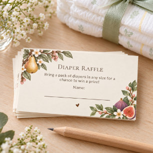Lokale Babyparty-Diaper-Raffelkarte Begleitkarte