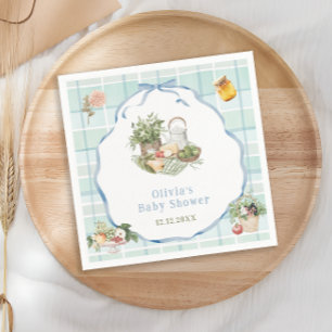 Lokale Bauer Market Boy Baby Shower Serviette