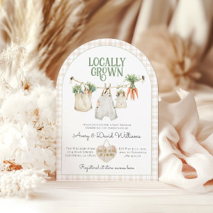Lokale Bauern Markt Boho Babydusche Einladung