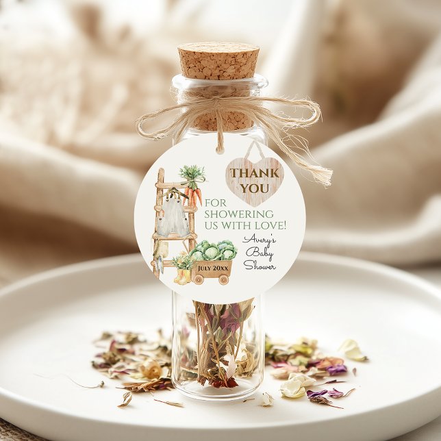 Lokale Bauern Markt Boho Babydusche Geschenkanhänger (Von Creator hochgeladen)