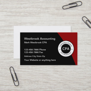 Lokale CPA-Buchhalter-Moderne-Emblem-Geschäftskart Visitenkarte