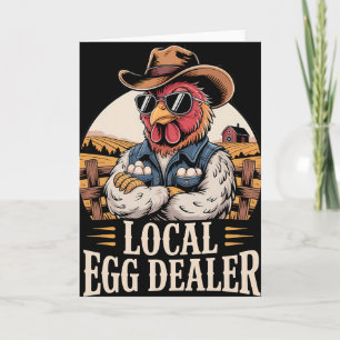 Lokale Eierhändler-Liste Ostern Lustiger Hühnerbau Karte