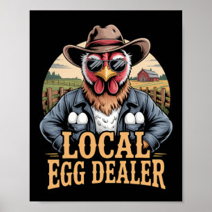 Lokale Eierhändler-Liste Ostern Lustiger Hühnerbau Poster