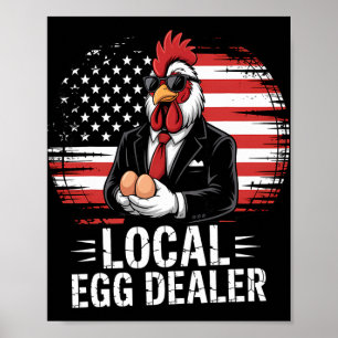 Lokale Eierhändler-Liste Ostern Lustiger Hühnerbau Poster
