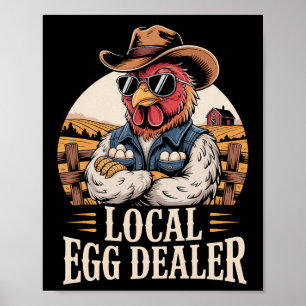 Lokale Eierhändler-Liste Ostern Lustiger Hühnerbau Poster