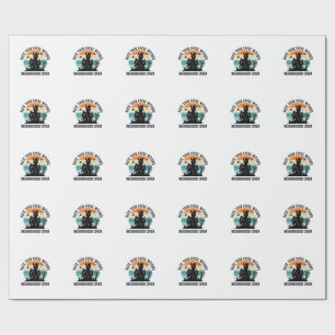 Lokale Hexe Halloween Spukhaus Retro Art Geschenkpapier