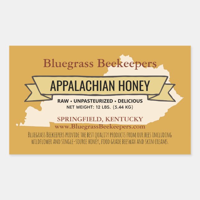 Lokale Kentucky Honey Produkt-Rectangle-Stickers Rechteckiger Aufkleber (Vorderseite)
