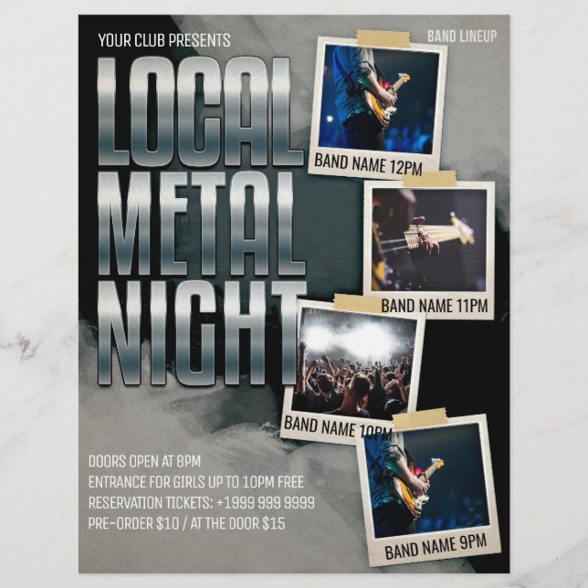 Lokale Metallshow | Club | BAR FLYER (Vorne)