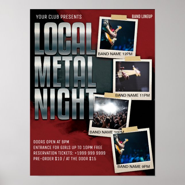 Lokale Metallshow | Gig | Club | BAR FLYER Poster (Vorne)