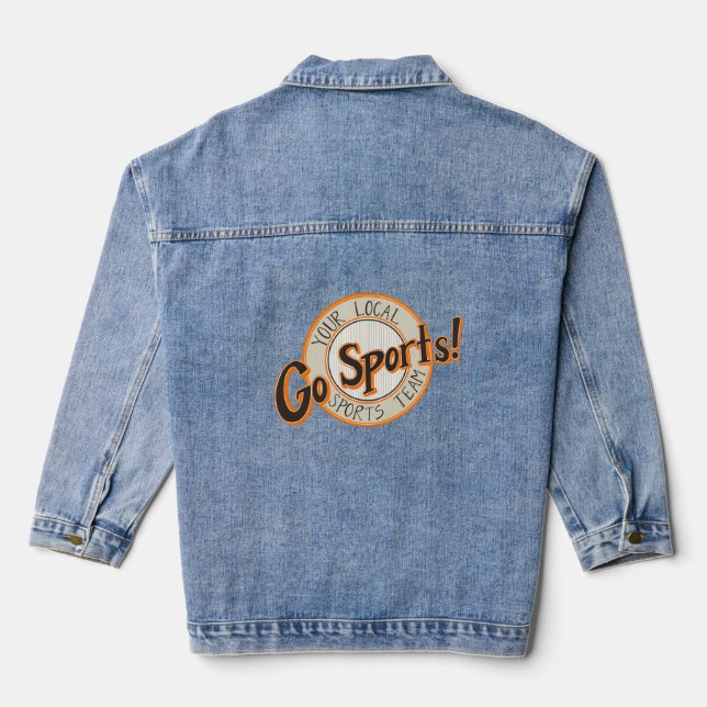 Lokale Sportmannschaft Jeansjacke (Rückseite)