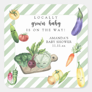 Lokaler Babymarkt für lokales Baby Shower Quadratischer Aufkleber