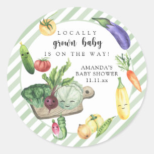 Lokaler Babyshower auf dem Bauernmarkt für Babys Runder Aufkleber