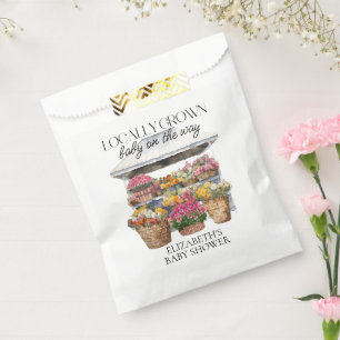 Lokaler Bauernmarkt Florale Babyparty Geschenktütchen