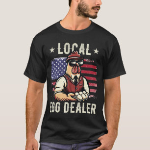 Lokaler Eierhändler am 4. Juli US-amerikanische Hü T-Shirt