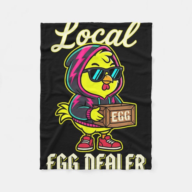 Lokaler Eierhändler Chicken Sungles Hoodie Ostern  Fleecedecke (Vorderseite)